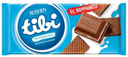 TIBI TÁBLÁS TEJCSOKOLÁDÉ 90G TEJKRÉMMEL ÉS KAKAÓS OSTYÁVAL (24)
