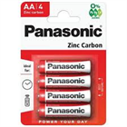 PANASONIC REDZINC TARTÓS ELEM CINK-MANGÁN 4DB ´AA´ CERUZA (R6R-4BP)