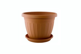 E. VENECIA VIRÁGCSERÉP+ALÁTÉT 30CM TERRAKOTTA (24)