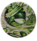 ACH ÜVEG KÍNÁLÓTÁL KEREK, MÉLY 90ML ZÖLDSÉG MINTÁS (12)