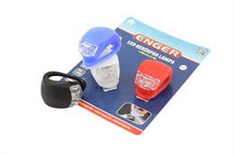 E. KERÉKPÁR LÁMPA SZILIKON LED 2DB ELSŐ-HÁTSÓ (HJ008-2) (60)