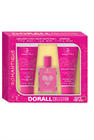 DORALL AJÁNDÉKCSOMAG NŐI TESTÁPOLÓ 50ML+EDT 30ML+TUSFÜRDŐ 50ML ROMANTIQUE (12)