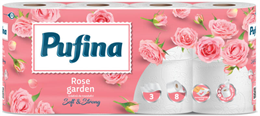 PUFINA TOLAETTPAPÍR 8TEK. 3RTG. ROSE GARDEN (7)