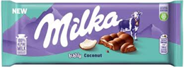 MILKA TÁBLÁS BUBBLY TEJCSOKOLÁDÉ 97G COCONUT (12)