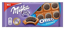 MILKA TÁBLÁS TEJCSOKOLÁDÉ 92G OREO SANDWICH (16)