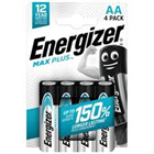 ENERGIZER MAX PLUS ELEM 4DB AA CERUZA (12)