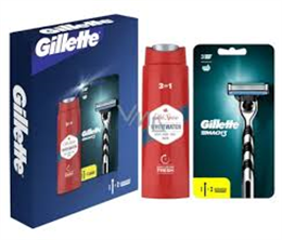 GILLETTE AJÁNDÉKCSOMAG MACH3 BOROTVA+1DB PÓTFEJ+TUSFÜRDŐ 250ML (6)