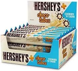 HERSHEY'S CHOCO TUBES SZELET 25G COOKIE&CREME (12)